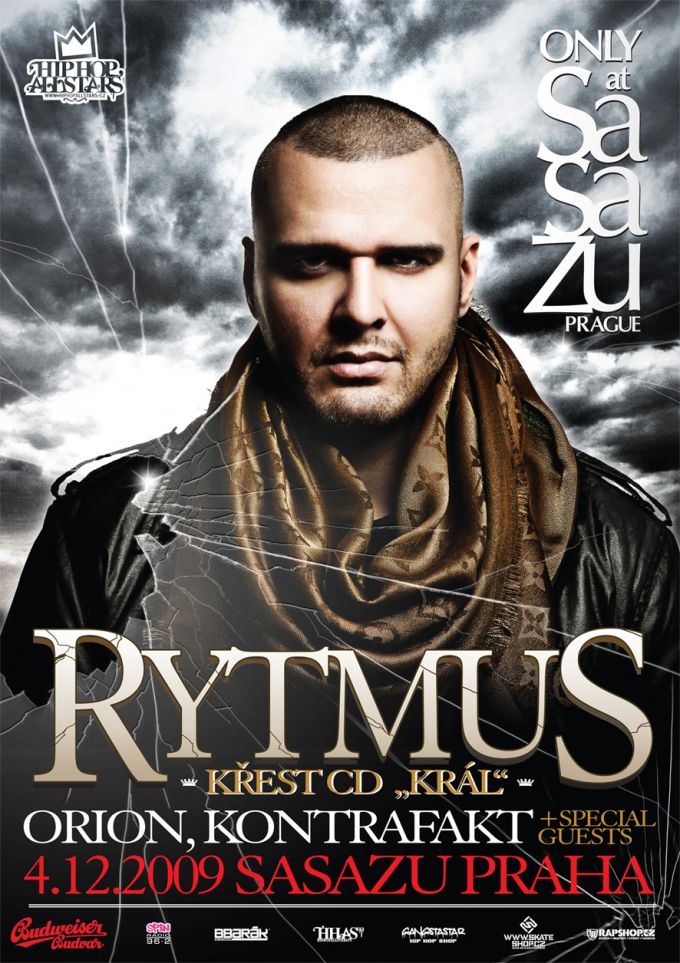 Rytmus Král cd release Sasazu Prague poster ad.