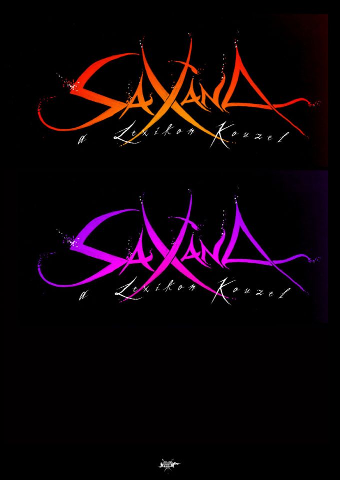 navrhy logotypu pro film Saxana