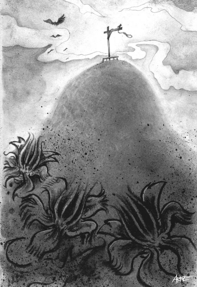 charcoal illustration K.J.Erben Kytice