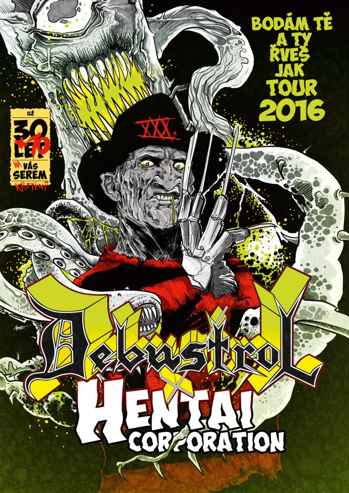 HENTAI CORPORATION /DEBUSTROL tour 2016 poster design/illustration