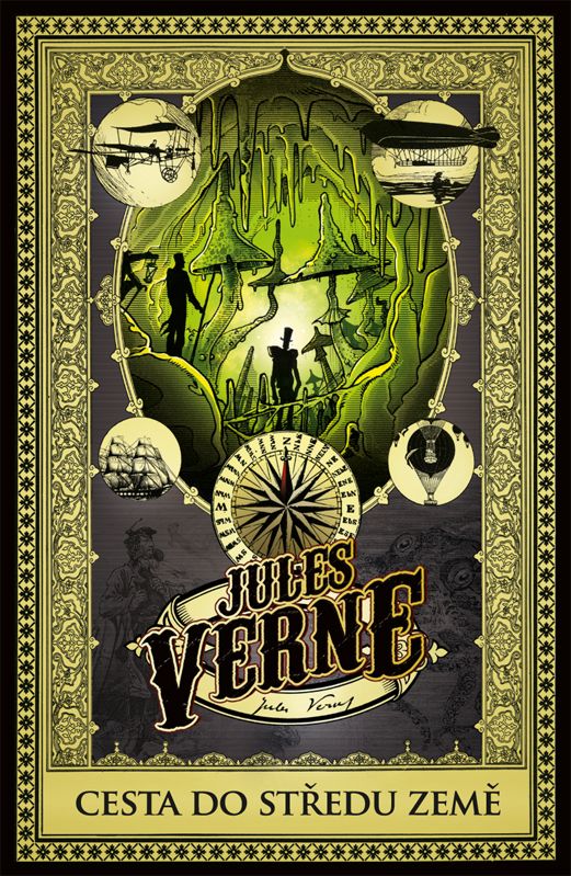 Jules Verne - Cesta do středu Země - book design/artworks/cover illustration