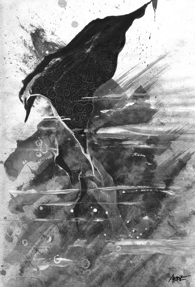 charcoal illustration K.J.Erben Kytice