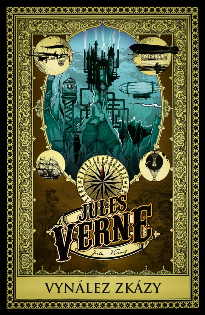 Jules Verne Vynález zkázy - book cover /illustration